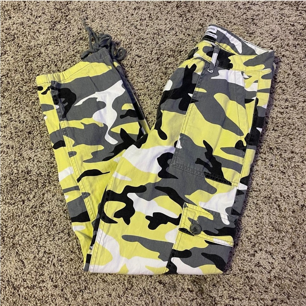 Urban Outfitters Camouflage Pants - Yellow and Gray